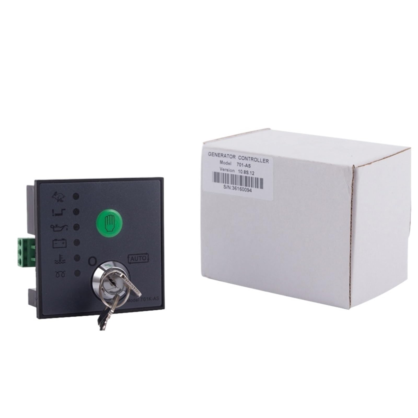 1 Unidad de Controlador de generador diésel de Arranque automático, Kit de Placa de Circuito de Panel electrónico Manual del Controlador de Grupo electrógeno 701K-AS