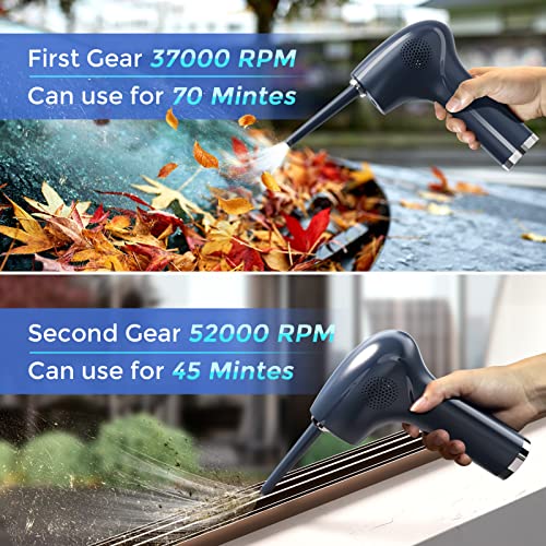 Electric Air Duster,52000 Rpm And 6000Mah Cordless Air Duster Electric Blower Computer Compressed Air Duster For Cleaning Computer Keyboard Pc, Portable Rechargeable Cordless Air Blower, Compressor #TOP2