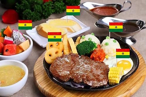 stidsds 100pcs National Zahnstocher Flagge B (Bolivien) – Ansicht 6