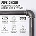 PIPE DECOR ½ in. x 24 in. Round Flange Pipe Table Legs (4 Pack), Industrial Steel Grey Fittings and Authentic Steel Plumbing Pipe, DIY Side Table Leg Kit with Hardware
