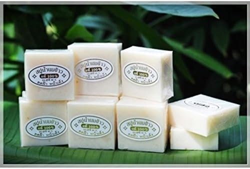 1xThai Rice Milk Herbal Soap Handmade Whitening Collagen Natural Body Face Acne