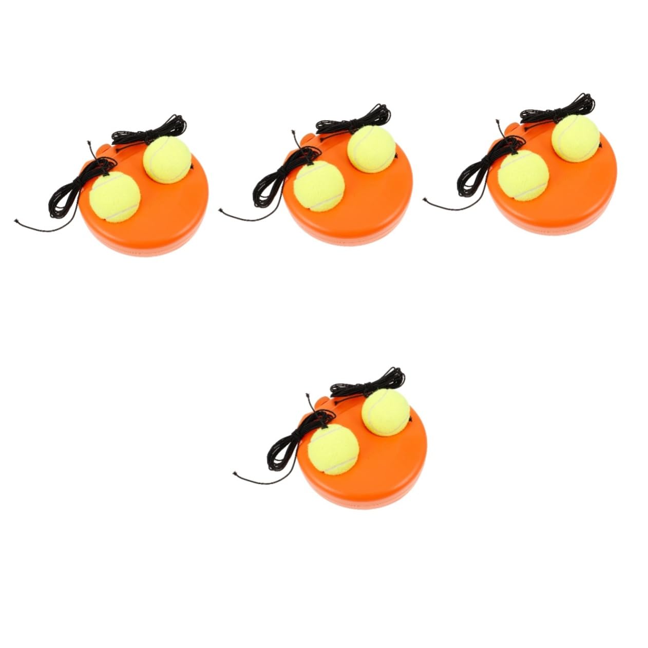 Abaodam 4 Sets Tennis Training Device Men's and Women's Tennis Trainer Rebound Ball Training Equipment for Levels