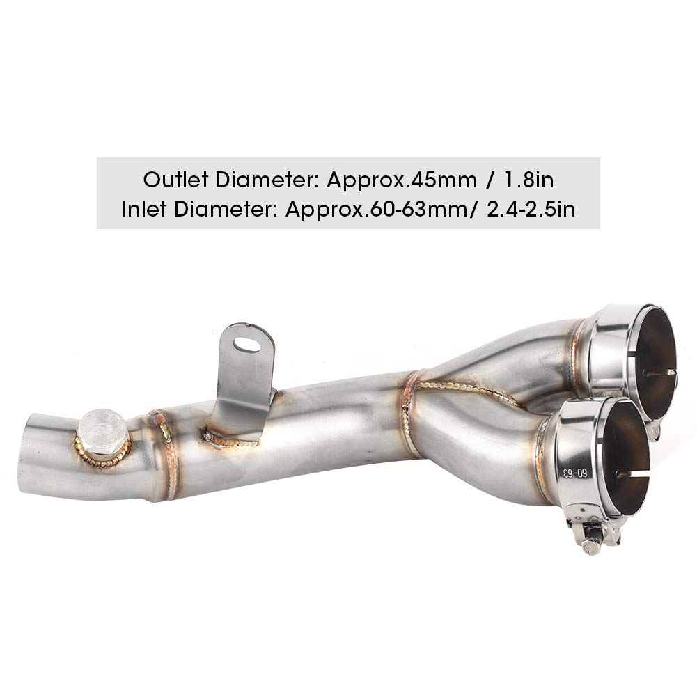 Amazon | XTevu 排気ミッドパイプ, オートバイ用中間パイプ 触媒