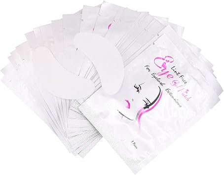 50 Pairs Eye Gel Pads, Lint Free Eyelash Patches, Under Eye Gel Pads for Pro Salon and Individual Eyelash Extension