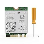 WAVLINK WiFi 6E Wireless Card, Intel AX210 Tri-Band 5400Mbps 2.4GHz/5GHz/6GHz Network Adapter with Bluetooth 5.3 for Laptop, Ultra-Low Latency, Support Windows 10/11 (64bit) M.2/NGFF