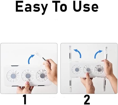 Miniatura 4 de DANN - Soporte de refrigeración portátil para laptop, ventilador de refrigeración plegable, para tabletas, PC y juegos