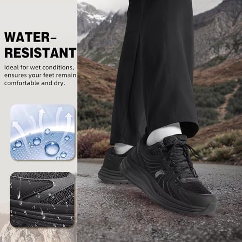Image of OrthoComfoot Men's Orthopedic Waterproof Trail Running Shoes - Arch Support for Plantar Fasciitis, Orthotic Comfort, Flat Feet, Hiking Sport Gym Sneakers, Foot & Heel Pain Relief