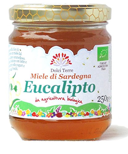 3 vasetti da 250 gr - Miele di eucaliptus biologico, prodotto dagli apicoltori artigianali di Terrantiga, Sardegna