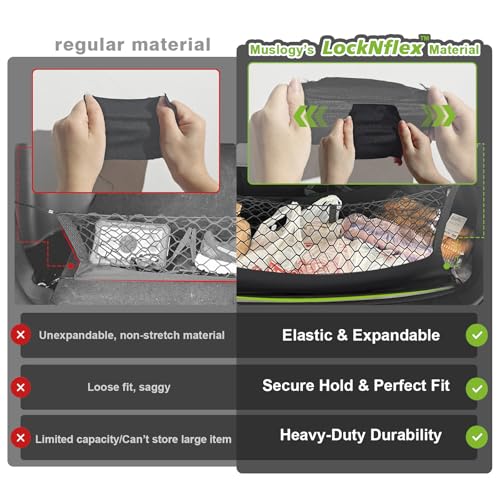 image for Muslogy Envelope Style Trunk Cargo Net Compatible with 2021-2025 Chevy