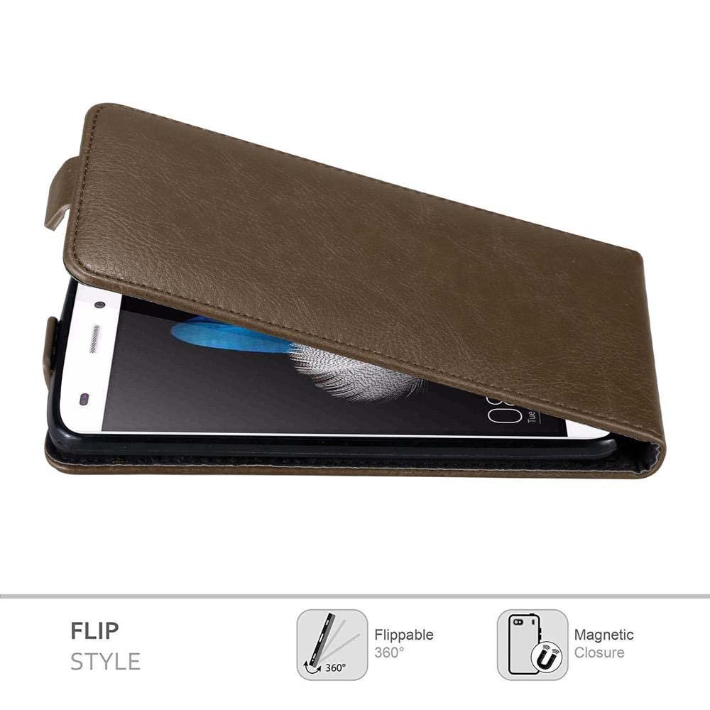 Cadorabo Custodia A Libro Con Chiusura Magnetica Per Huawei P8, Colore Rosso Mela, In Similpelle, Protezione Integrale