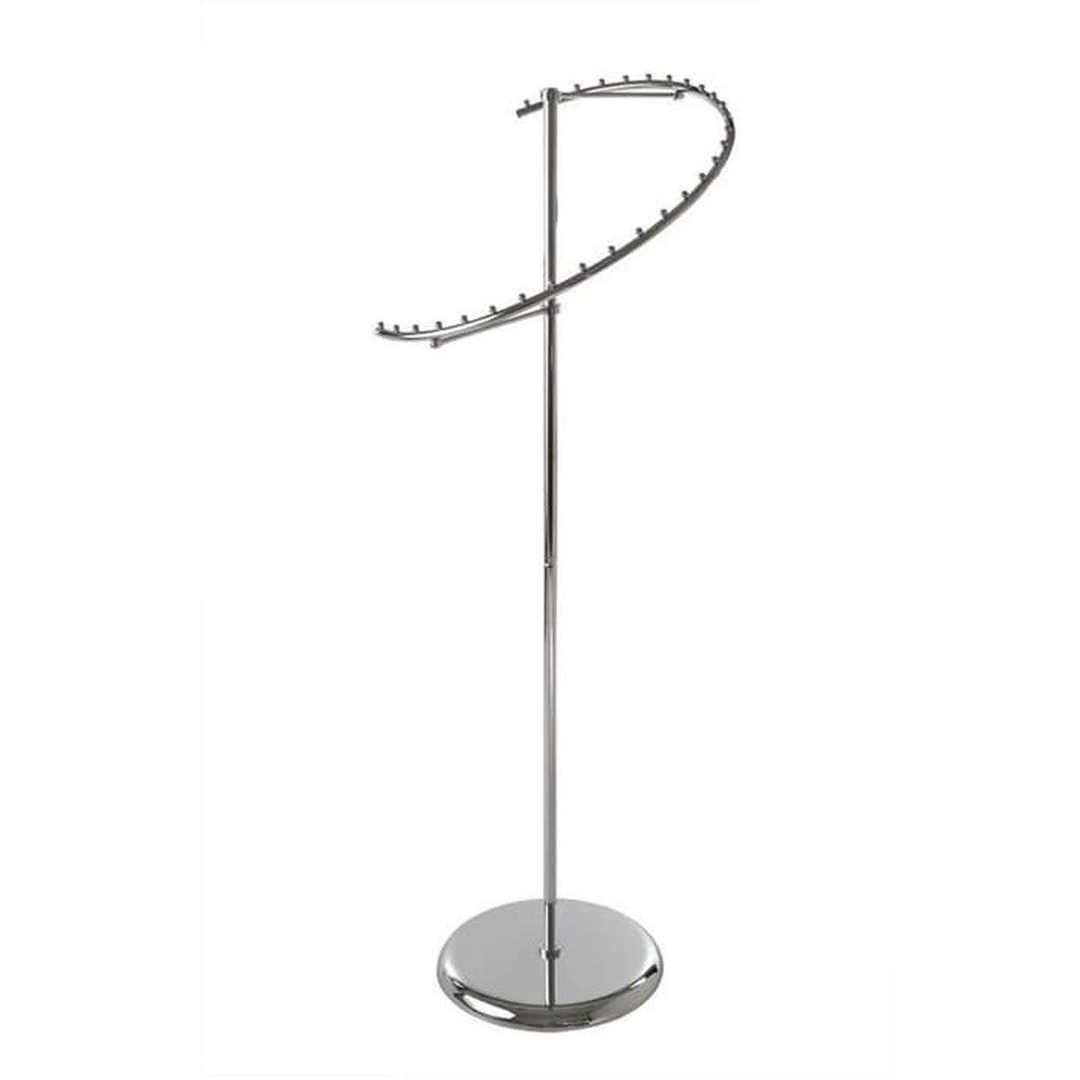 MSF SPIRAL RAIL GARMENTS CLOTH RAIL FOR RETAIL CLOTH DISPLAY IN MIRROR CHROME