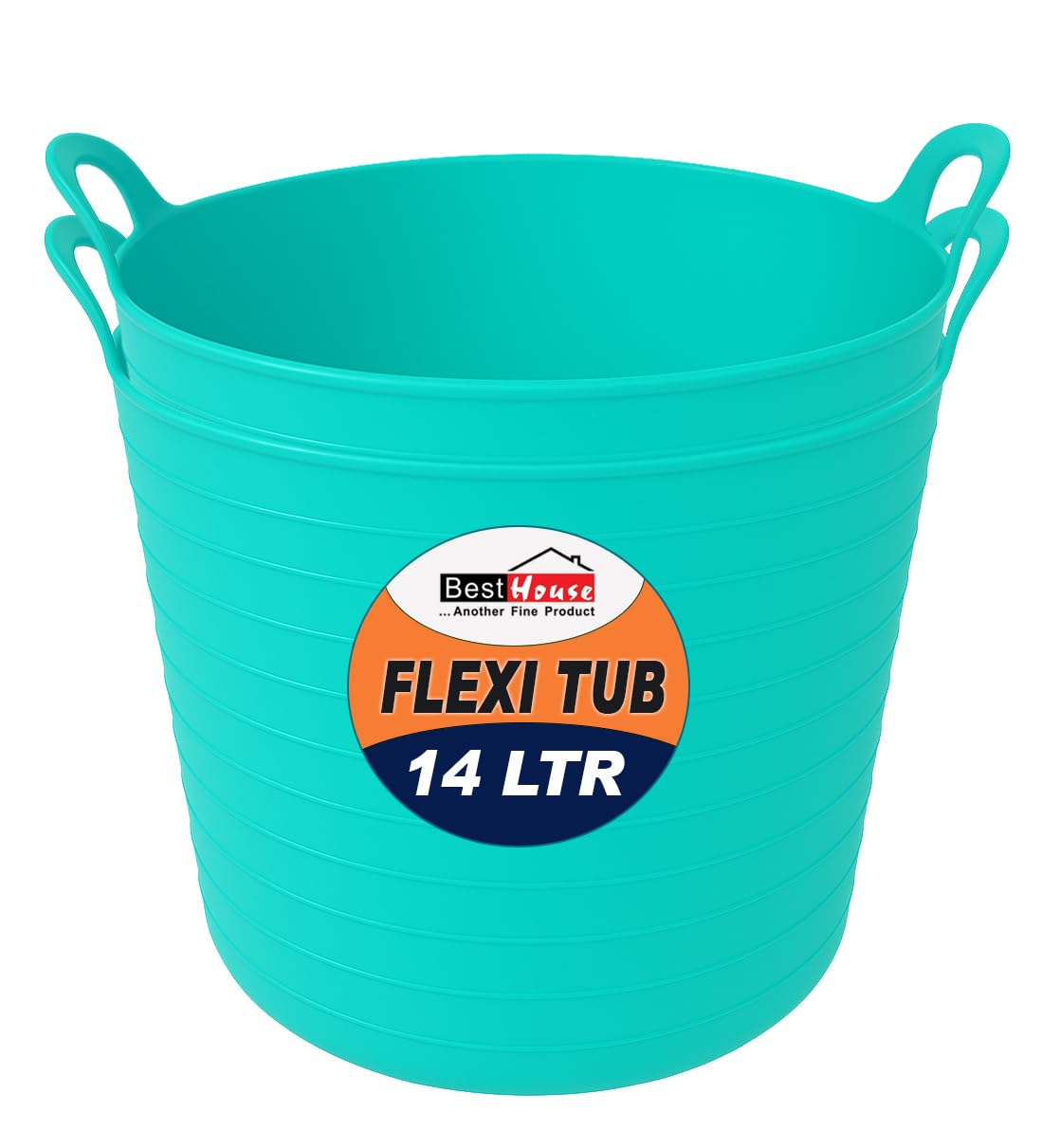 Best House | 3 Pcs of Flexi Tub with Handles | Small Size | Mini | 7 Litres | Black | Garden Tubs | Plastic Storage Container for Home, Washing, Garden Waste and DIY Projects — view 57