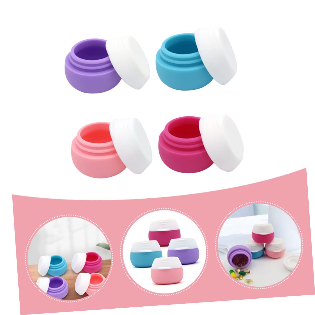 Didiseaon 8piezas Botellas De Almacenamiento De Crema Para Viaje Envases Rellenables Para Cosméticos Perfectos Para Lociones y Maquillaje y Duradero Para Viajes y Uso Diario