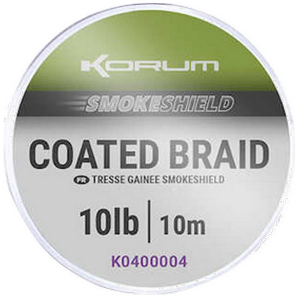Korum Smokeshield Coated Braid Line 10m Spool Camo Fishing (15lb)