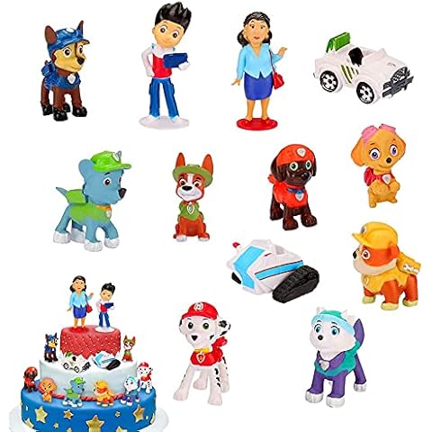 Adornos de cupcakes para niños Bost 12 PCS Caricatura Cake Topper Cover