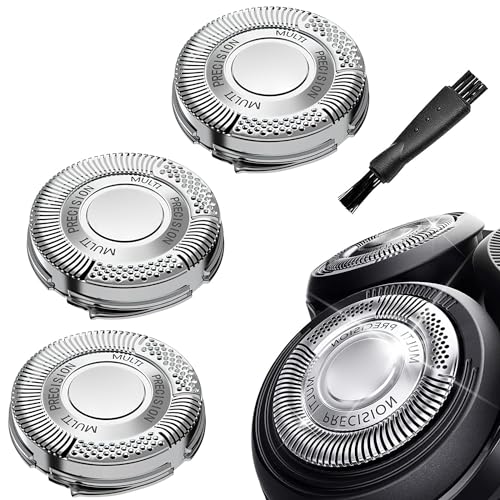 SH50/52 Replacement Heads Compatible with Philips Norelco Series 5000 (S5xxx) AquaTouch (S5xxx),PowerTouch (PT8xx, PT7xx) Electric Razor Shavers Blades Upgrade OEM SH50 Shaving Heads. 3 Pack