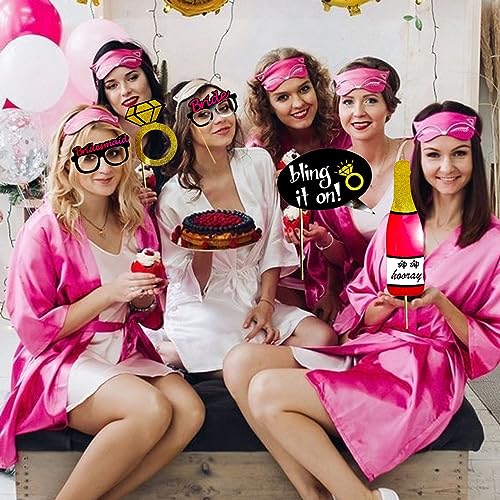 Image of WANNA PARTY Bride to Be Props - Team Bride Photo props - Bridal Shower Props for Bride /Bride to Be Props and Decoration Set for Bachelorette Party Photo Props, Weddings - Pack of 20