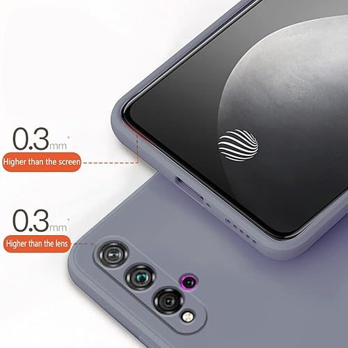Miniatura 6 de Wousunly Compatible con Huawei Nova 5T Funda de silicona líquida verde oscuro, suave al tacto Huawei Nova 5T, funda delgada de silicona a prueba de