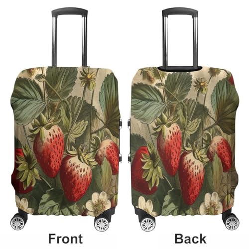 Red Strawberry Travel Luggage Cover Washable Anti-scratch Suitcase Protector Dustproof Protective Cover Case for Wheeled Luggage Fits 19-32 Inch Luggage3