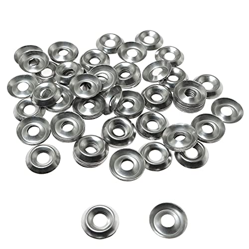 Taodan 100Pcs #8 304 Stainless Steel Countersunk Finishing Cup Washers Gasket Fasteners #TOP2
