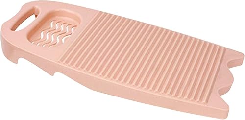 Lavadora doméstica, tabla de lavar a mano y con soporte para jabón y escuela en casa (rosa)