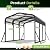 Jocoevol 10x15FT Metal Carport, Heavy Duty Car Garage w/Reinforced Support Rods and Windproof Ground Anchors, All-Weather Multi-Use Outdoor Shelter for Car, Boats and Truck