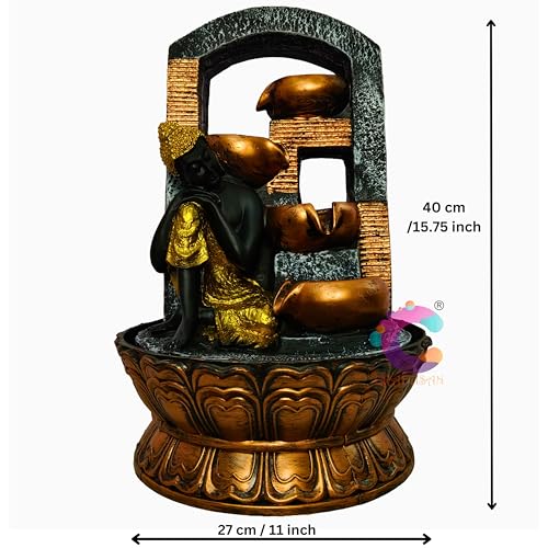 Image of Decorative Water Fountain for Home Decor, Office, Indoor & Outdoor, Garden, Puja Room, Vaastu, Reception, Spa, Gifting. (C-013)
