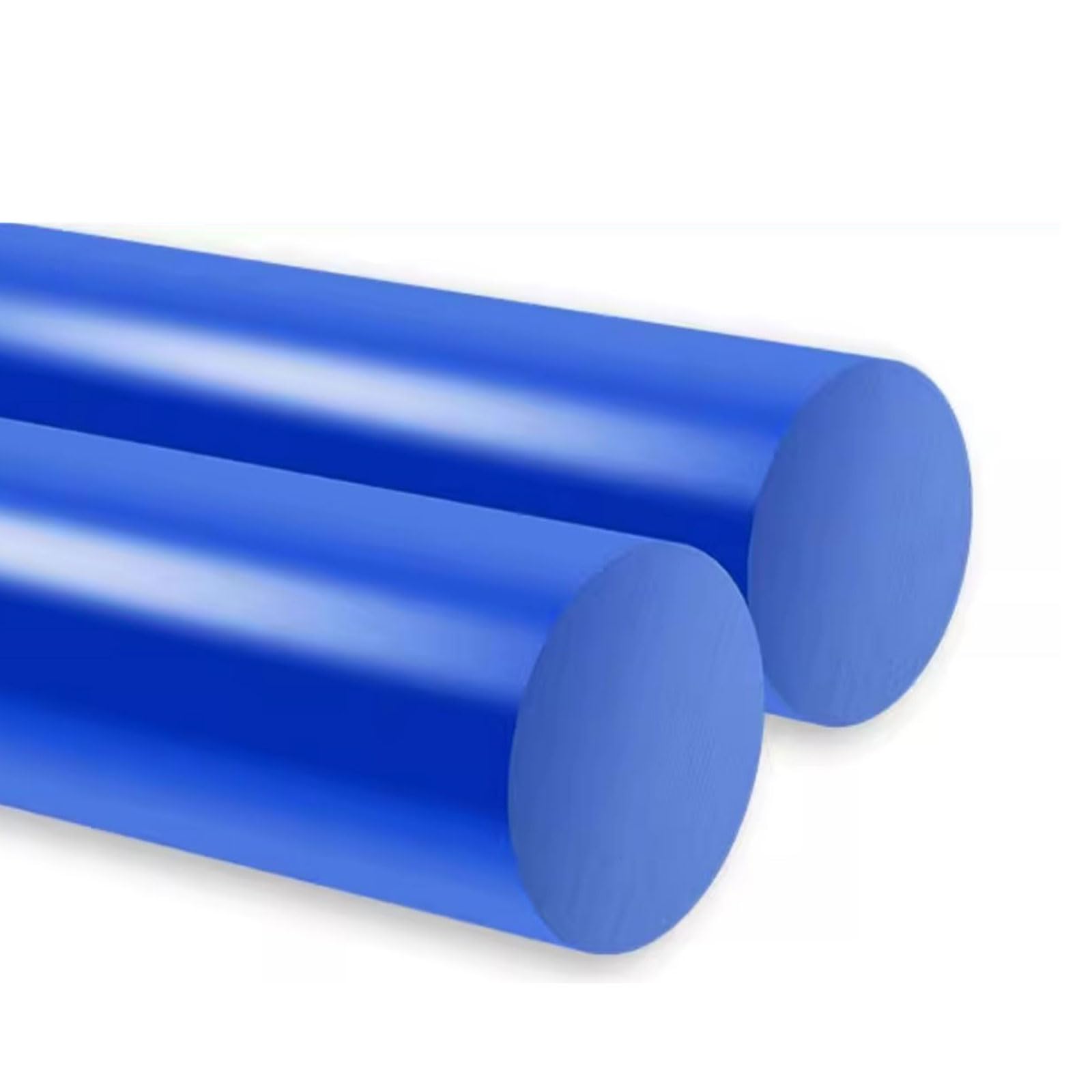 Blue PA6 Nylon Solid Rod, for Machinery Parts, 2Pcs