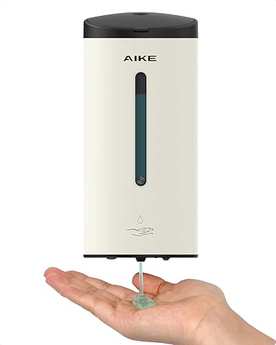 Miniatura 1 de AIKE Dispensador automático de jabón líquido para montaje en pared, acero inoxidable comercial con gran capacidad de 25 onzas, ahorra tiempo,