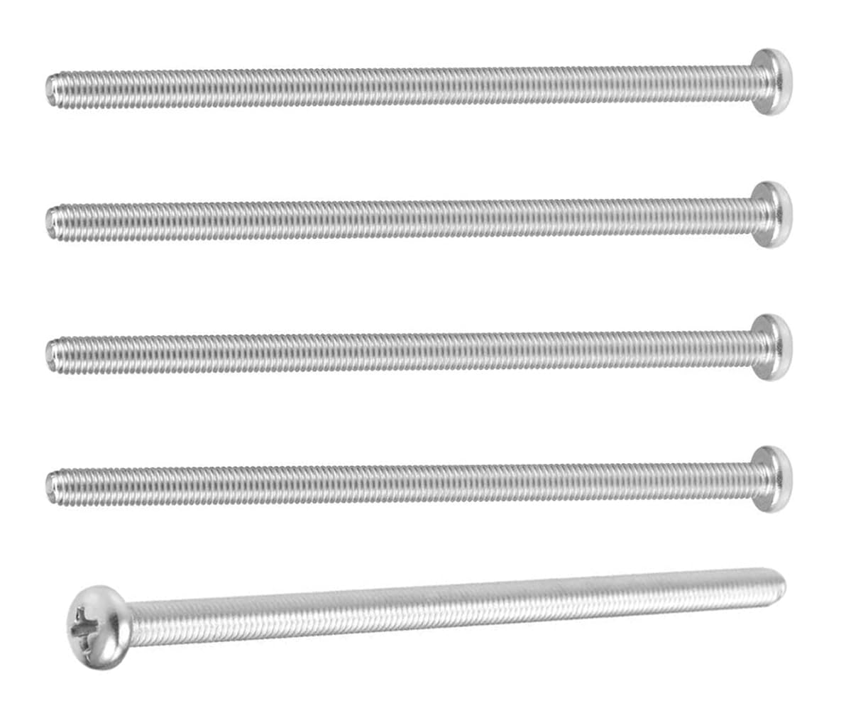 NACX M5 x 105mm Machine Screws, Pan Phillips Cross Head Screws, 304 Stainless Steel Fasteners Bolts, 8Pcs — image 1