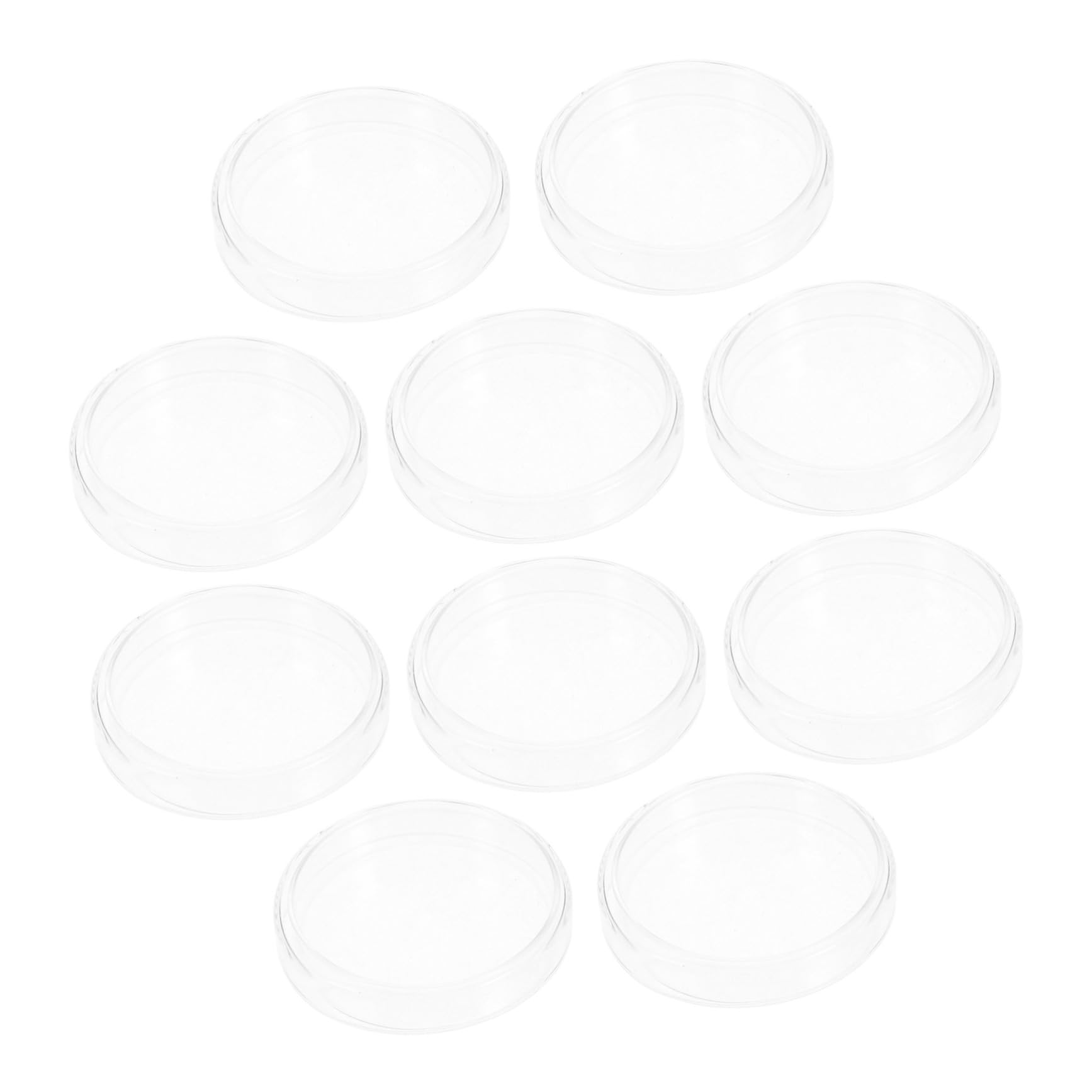 TOPBATHY di Piastre Petri in Vetro per Esperimenti di Laboratorio ad Alta Trasparenza 10 Pezzi da 90mm con Coperchi Riutilizzabili e Coltura