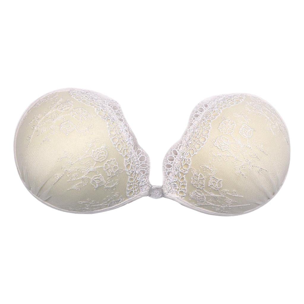 URJIX™ Silicone Strapless Bra Backless Push Up Adhesive Invisible Lace Stick On A-picture-23