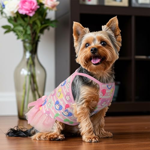 LyssKMK Pacote com 4 vestidos deslizantes adoráveis com estampa pintada à mão, roupas de verão para