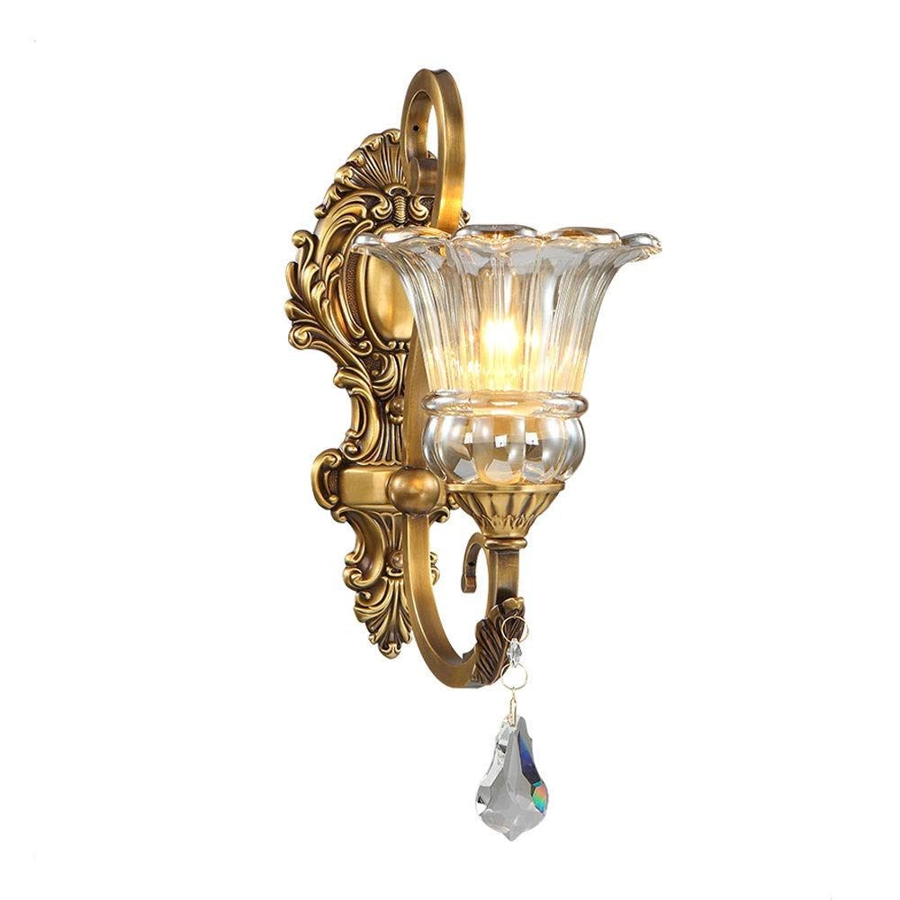 Lumière murale salon et applique chic avec lanterne de verre rétro Edison E27