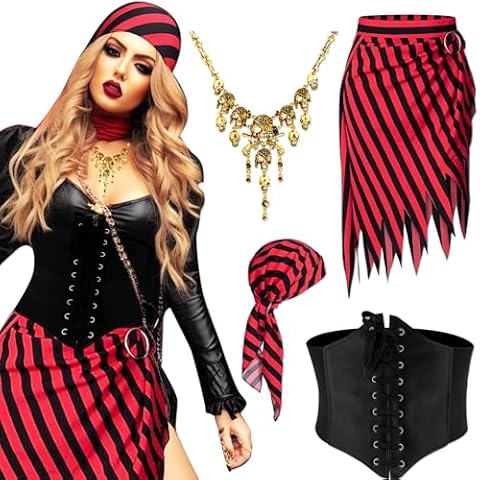 JeVenis Vintage Pirate Costume Accessories Set Cover