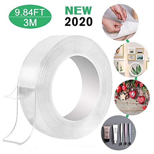 Preisvergleich Produktbild nano klebeband,Nano Tape,Waschbares Spurloses Klebeband, Nano Doppelseitiges Klebeband Stark Transparent, Wiederverwendbares Klebstoff Klebeband