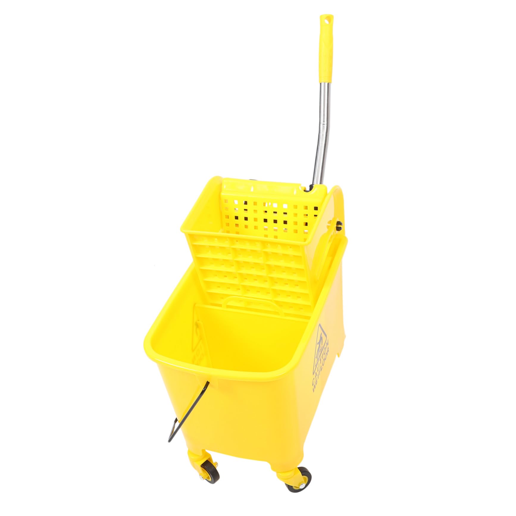 Cubo de Fregona de 20 L Escurridor Lateral y Ruedas