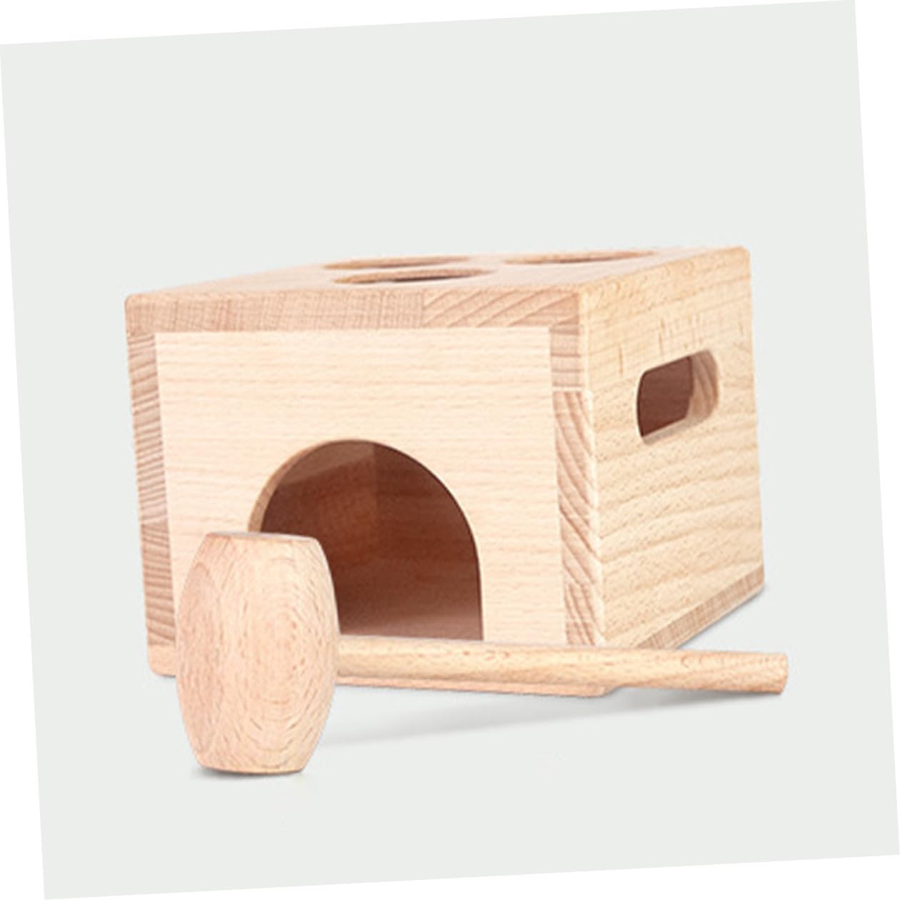 ifundom Gioco Montessori in Legno per Bambini Set Cassa Martello per Sviluppo Coordinazione Mano-Occhio e Abilità Sociali Educative