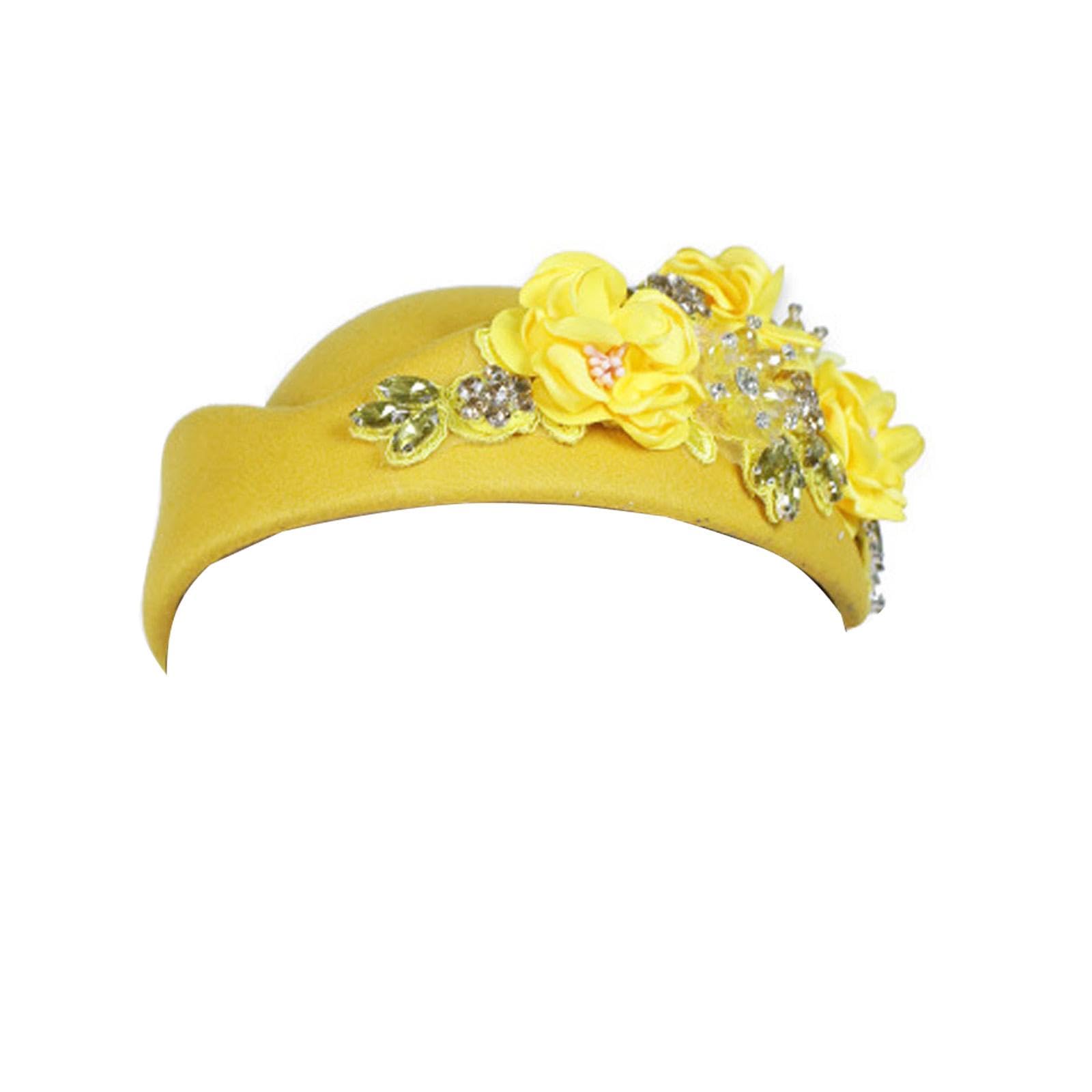 MICFENY Vintage Aircrew Berets With Embellished Design Soft Fabric Unisex Headwear Lightweight 11 Color