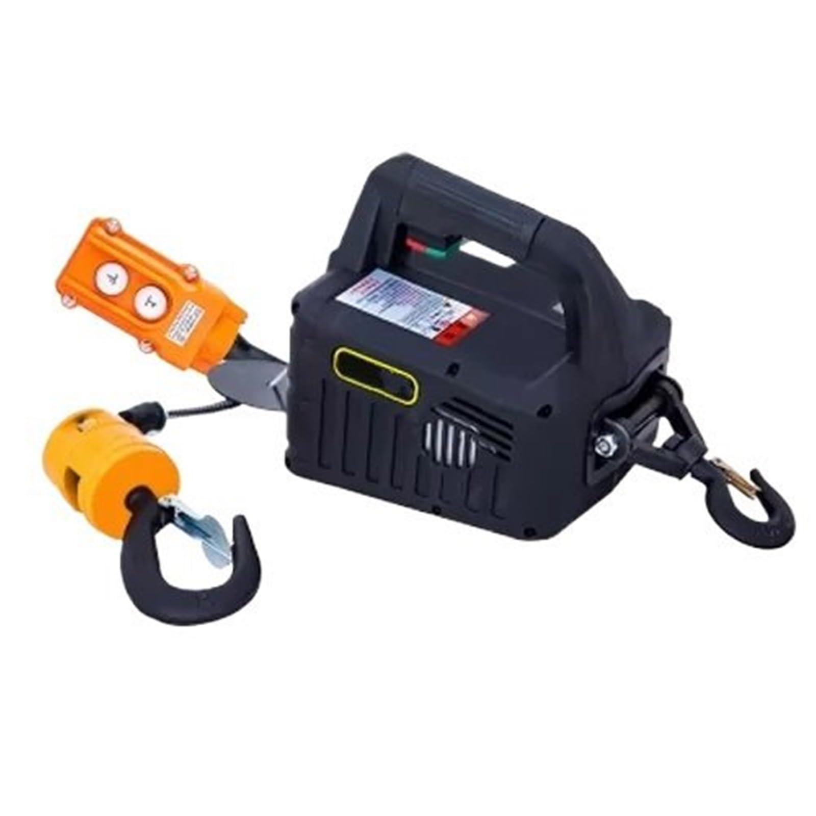 Elektryczny wciągnik łańcuchowy 3 w 1 przenośny wciągnik elektryczny z bezprzewodowym pilotem zdalnego sterowania, dźwig, hak, koło pasowe(Wire Control,300KG 11.8M)