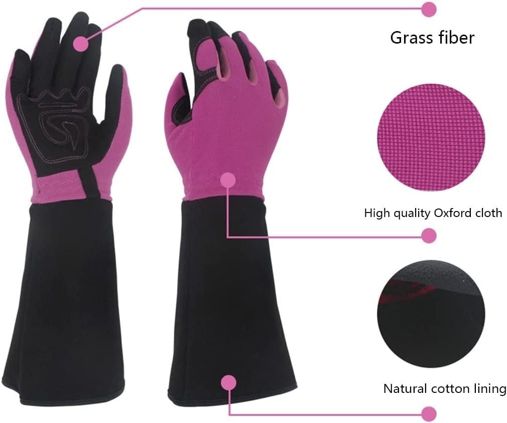 Guanti da lavoro Guanti da giardinaggio, Guanti da giardinaggio resistenti e lunghi da potatura, resistenti alle forature, guanti da lavoro, guanti da giardino, guanti da giardinaggio impermeabili, gu