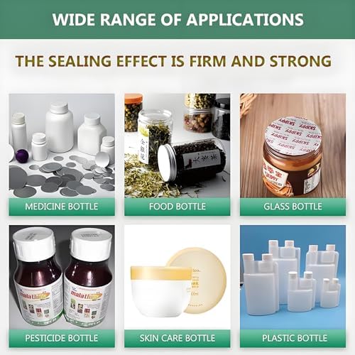 Automatic Induction Sealer for Plastic Bottles - Electromagnetic Foil Sealing Machine, Continuous Band Sealer (15-60mm) - Ideal for Food, Beverage, and Cosmetic Packaging