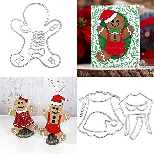 Metal Embossing Gingerbread Man Cutting Dies Stencils Christmas Dies Cuts for DIY Crafts, Scrapbooking, Photo, Present, Greeting Cards Albums