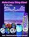 Fantastory Glow in the Dark Acrylic Paint,10 Bright Colors(30ml/1oz); Waterproof, Indoor Outdoor Black Light Paints for Halloween Rocks,Wood,DIY Crafts,Pumpkin, Adults