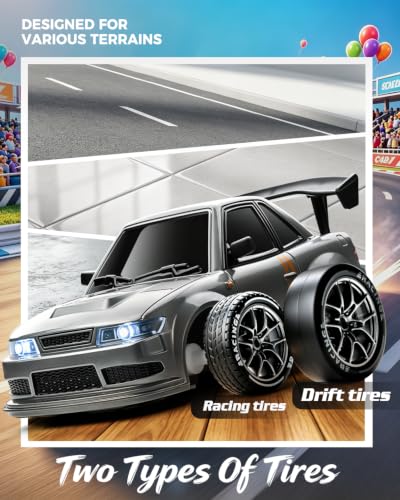 Image of RC Drift Car, Silver Grey 1 /24 Remote Control Drift Car for Adults