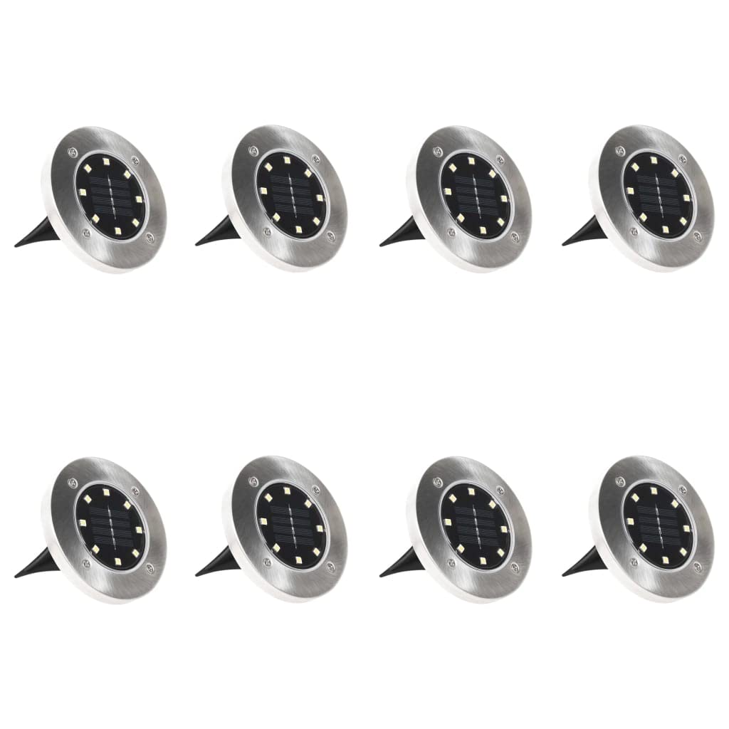 vidaXL Lampade Solari da Terra 8 pz Luci a LED Colore RGB