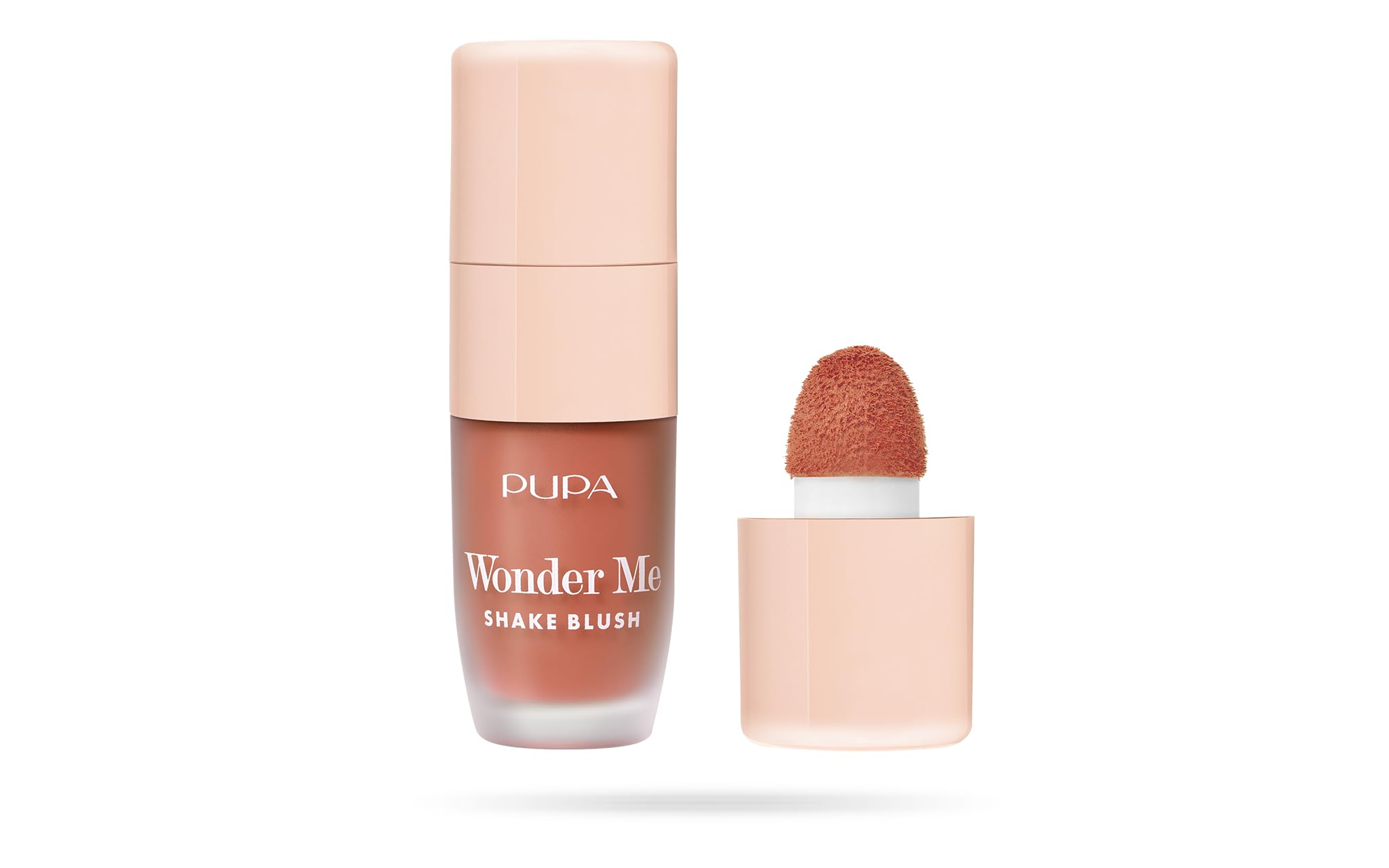 Pupa Blush Wonder Me Shake Liquid Facial Care Translucent New Texture Water Cream - Fresh and Radiant Complexion Clean Formula Made in Italy (Color 004 On The Beach)