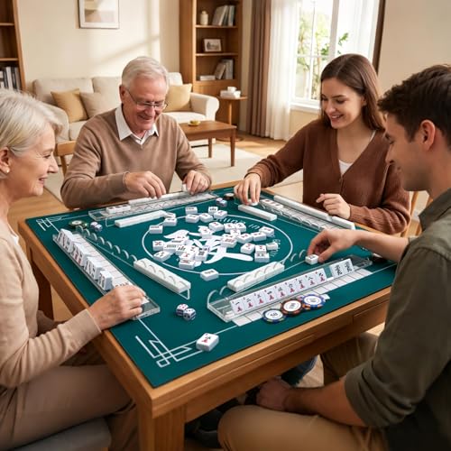 Mahjong racks acrílicos con imanes 17.5 pulg, 4 pcs miniatura 6