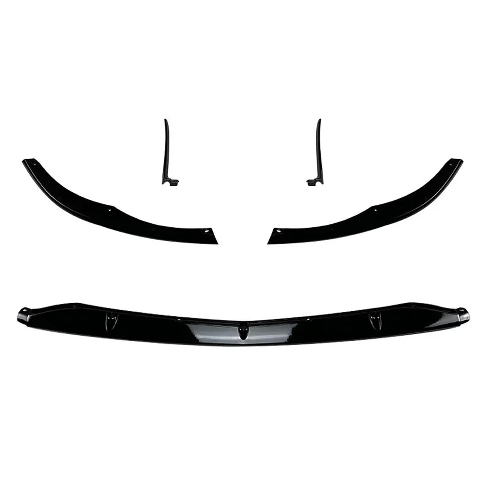 Spoiler de pare-chocs avant brillant noir pour Mercedes Classe C