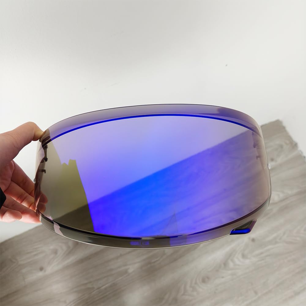 ANSUNDA V16 Helmet Visor for Atom, UV Protection Windproof Motorcycle Helmet Face Shield for MT Atom/Atom SV (Revo Deep Blue)